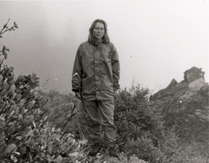 Cheryl Strayed on the PCT just south of the Oregon border, August 1995.
